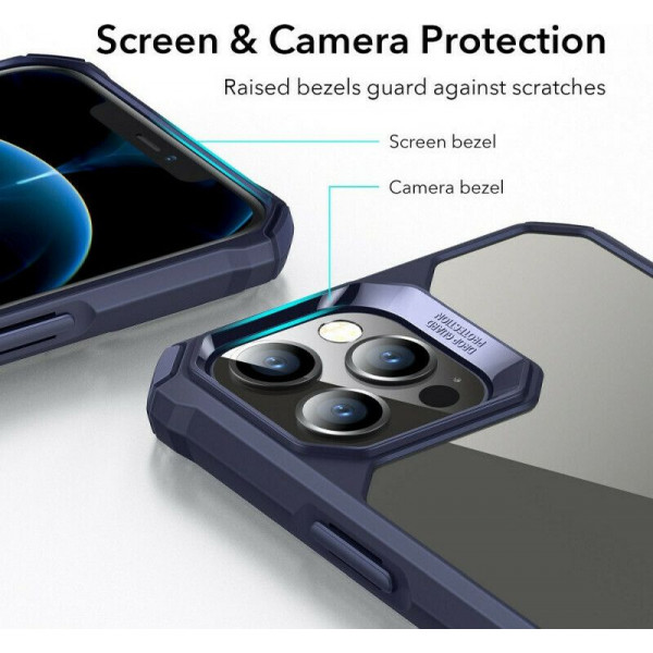 ESR Air Armor Σκληρή Θήκη με Πλαίσιο Σιλικόνης Apple iPhone 12 Pro - Blue