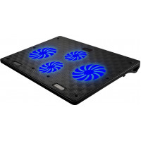 OMEGA Laptop Stand Cooler Pad 10″-18″ 4 Fans OMNCP4FB