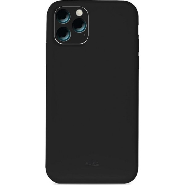 Puro Icon Soft Touch Silicone Case Black (iPhone 11)