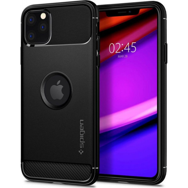 Θήκη Spigen Rugged Armor iPhone 11 Pro Max - Black (075CS27133)