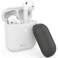 Puro Silicon Case for AirPods with additional cap – Άσπρο