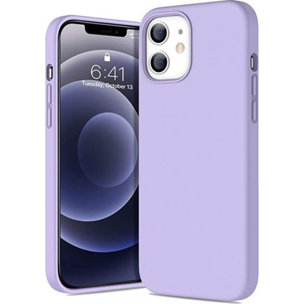 Θήκη Σιλικόνης Soft Για Apple iPhone 12/12 Pro Μωβ