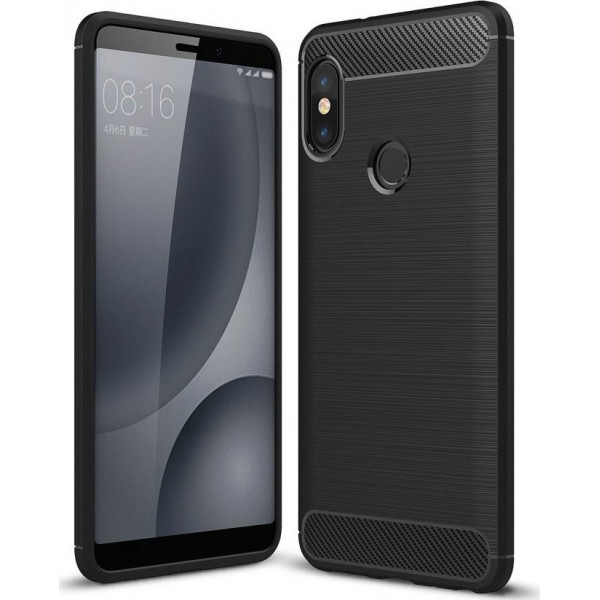 Θήκη Σιλικόνης Carbon Για Xiaomi Redmi Note 5 Μαύρη