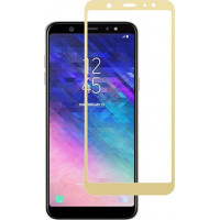 Full Face Tempered glass / Αντιχαρακτικό Γυαλί Πλήρους Οθόνης 5D - 9H Για Samsung Galaxy A6 2018 Χρυσό