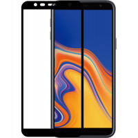 Full Face Tempered glass / Αντιχαρακτικό Γυαλί Πλήρους Οθόνης 5D - 9H Για Samsung Galaxy J4 Plus Μαύρο