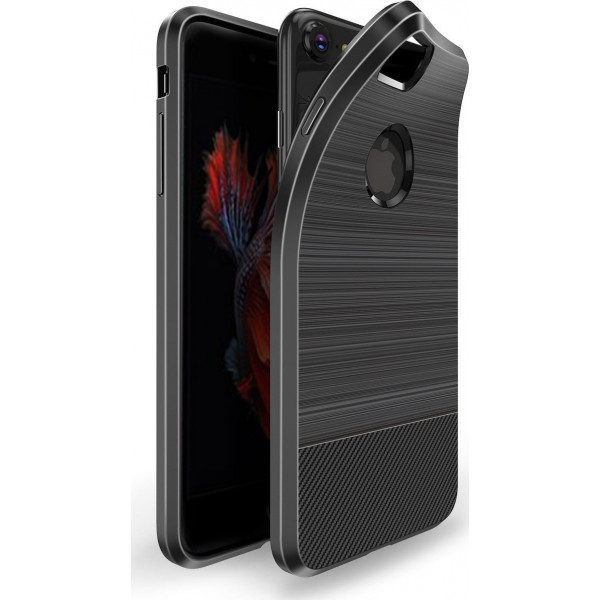 Θήκη Σιλικόνης Carbon Για Apple Iphone 6/6S Μαύρο