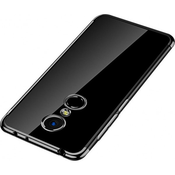 Xiaomi Redmi 5 Plus Electroplating Θήκη Σιλικόνης TPU - Black - Διάφανη
