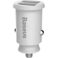 Φορτιστής αυτοκινήτου Baseus Grain Car Charger 2x USB 5V 3.1A (white)
