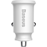 Φορτιστής αυτοκινήτου Baseus Grain Car Charger 2x USB 5V 3.1A (white)