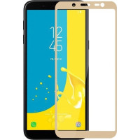 Full Face Tempered glass / Αντιχαρακτικό Γυαλί Πλήρους Οθόνης 5D - 9H Για Samsung Galaxy J6 Gold