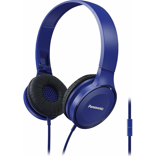Ακουστικά Stereo Panasonic RP-HF100E-A 3.5mm με δυνατότητα Αναδίπλωσης και Μηχανισμό Περιστροφής Μπλε