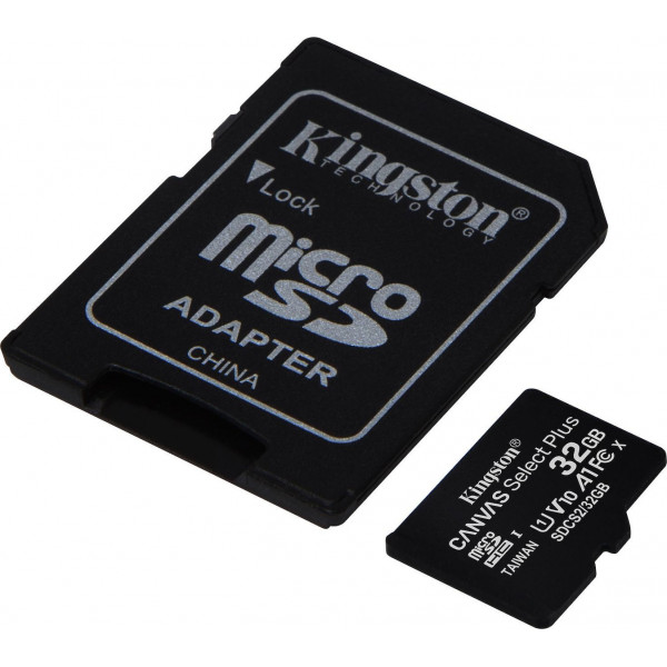 Kingston Canvas Select Plus microSDHC 32GB U1 V10 A1 with Adapter