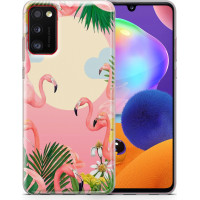 Θήκη Samsung Galaxy A12 Flexible TPU - Tropical Flamingos
