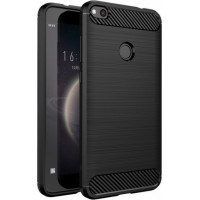 Θήκη Σιλικόνης Carbon Για Huawei P8/P9 Lite (2017) Μαύρη