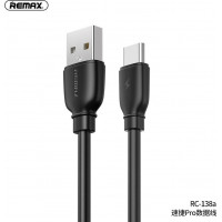 Remax Regular USB 2.0 Cable USB-C male - USB-A male Μαύρο 1m (RC-138a)