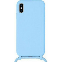 Θήκη Σιλικονης Forcell Γαλάζια Για Apple iPhone X / XS Με Λουράκι Γαλάζιο