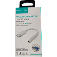 Type C to 3.5 Jack Adapter Earphone Cable Audio White Qihang