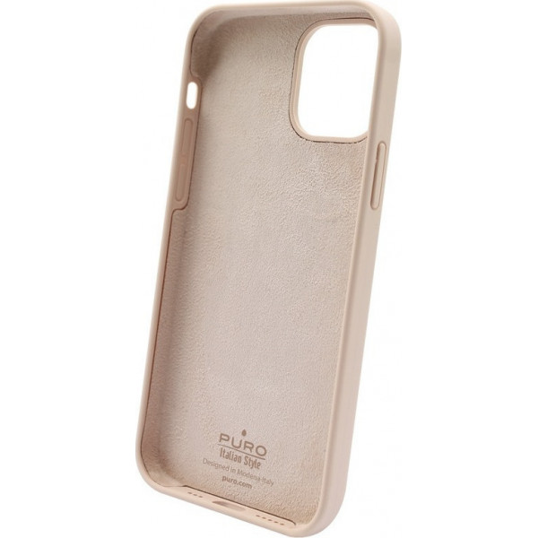 PURO Cover Silicon with microfiber inside για iPhone 13 Pro Max 6.7″- Ροζ