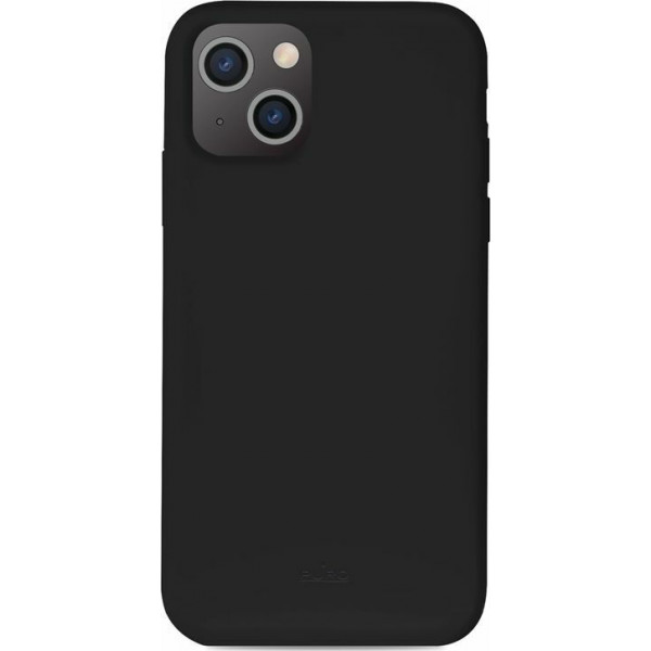 PURO Cover Silicon with microfiber inside για iPhone 13 6.1″- Μαύρο