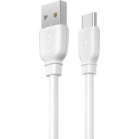 Remax Regular USB 2.0 Cable 2.4A USB-C male - USB-A male Λευκό 1m (RC-138a)