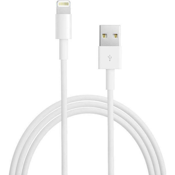 Apple USB-A to Lightning Cable Λευκό 1m (MXLY2ZM/A)