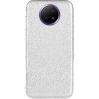 Back Cover Σιλικόνης με Glitter Για Xiaomi Redmi Note 9T Silver