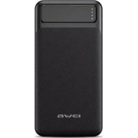 Awei P5K Power Bank 10000mAh με 2 Θύρες USB-A Μαύρο