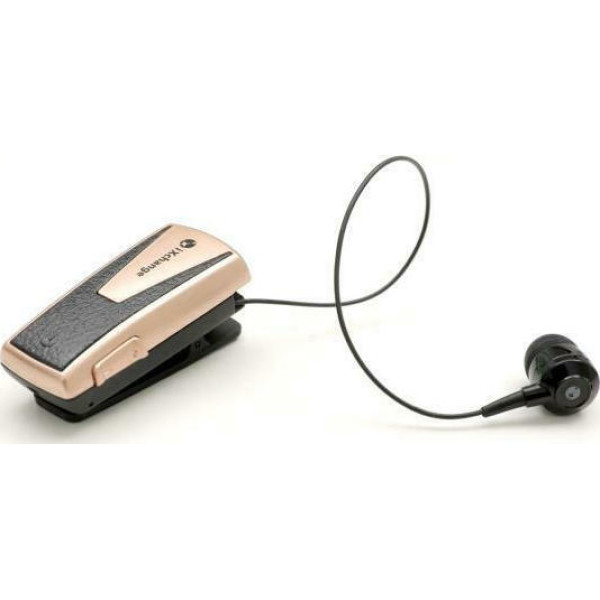 iXchange UA-42QT-V In-ear Bluetooth Handsfree Ακουστικό Πέτου Χρυσό