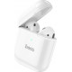 Wireless Hands Free Hoco EW06 True Wireless V5.0 Λευκά με Πλήκτρο Αφής, Εναλλαγή Master/Slave και Συμβατότητα με Siri / Google Assistant