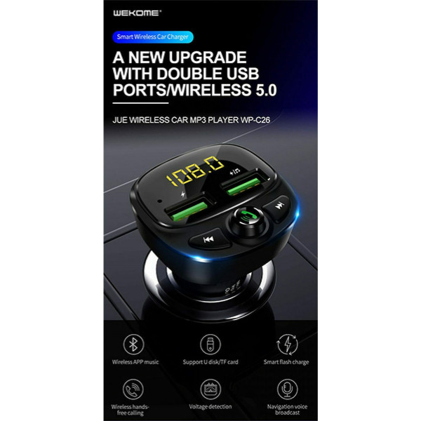 FM Transmitter WK Car Charger and MP3 Player WP-C26