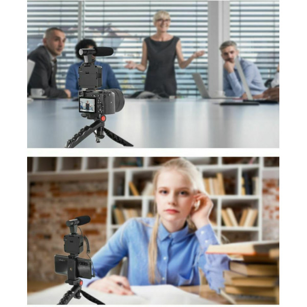 Live Streaming Set AY-49 Selfie Stick Τρίποδο Κινητού με Bluetooth Μαύρο