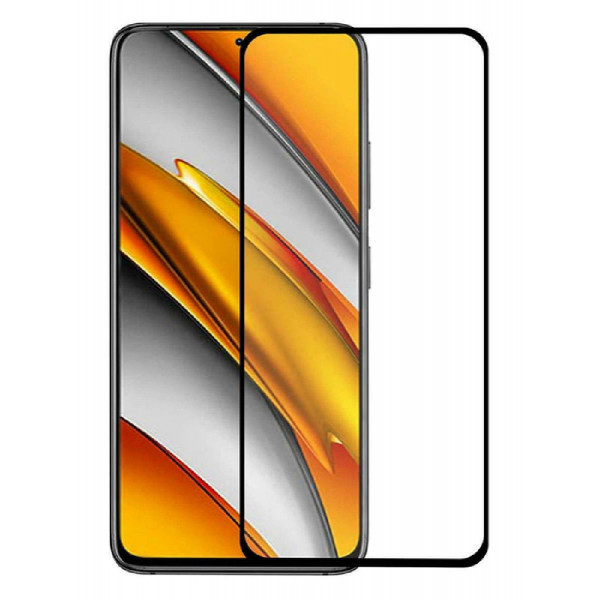 Full Face Tempered glass / Αντιχαρακτικό Γυαλί Πλήρους Οθόνης 5D - 9H Για Xiaomi Poco F3 Μαύρο