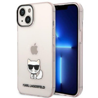 Karl Lagerfeld Choupette Logo Case for iPhone 14 Plus Pink