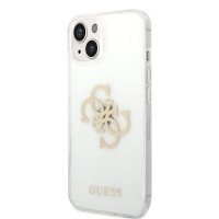 Guess TPU Big 4G Logo Full Glitter Case for iPhone 14 Plus Διάφανη