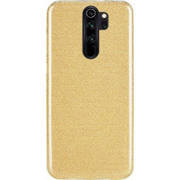 Back Cover Σιλικόνης με Glitter Για Xiaomi Redmi Note 8 Pro Χρυσή