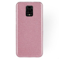 Θήκη Σιλικόνης Glitter 3 σε 1 για Xiaomi Redmi Note 9s / 9 Pro / 9 Pro Max Ροζ