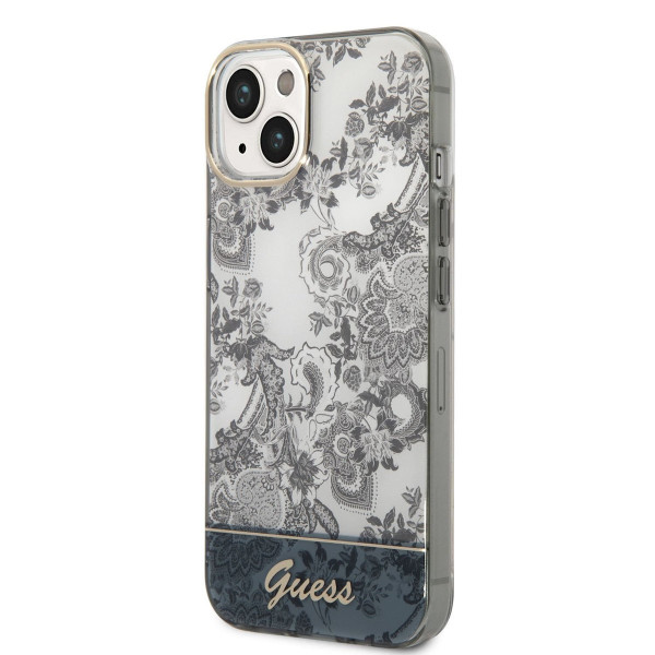 Guess GUHCP14MHGPLHG Apple iPhone 14 Plus grey hardcase Porcelain Collection
