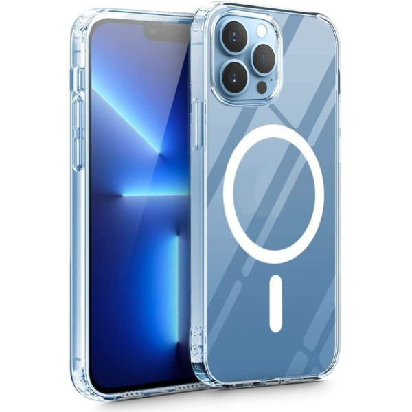 Θήκη TPU Σιλικόνης 1.5mm με Ενισχυμένες Γωνίες και MagSafe για iPhone 12 / 12 Pro - Διάφανη
