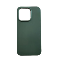 Θήκη Σιλικόνης Back Cover Silky and Soft Touch Με Επένδυση Για iPhone 14 Πράσινο 