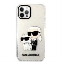 Karl Lagerfeld IML Glitter Karl Choupette NFT Back Cover Σιλικόνης Διάφανο (iPhone 12 / 12 Pro)