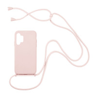 Θήκη Σιλικόνης Soft Για Samsung Galaxy A13 4G/5G Με Κορδόνι Ροζ