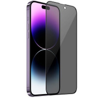 Full Face Tempered glass Privacy/ Αντιχαρακτικό Γυαλί Πλήρους Οθόνης 5D - 9H Για Apple iPhone 15 Pro Max Μαύρο