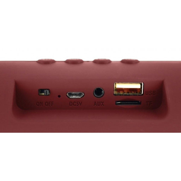 Φορητό Ηχείο Bluetooth Maxton Masaya MX116 3W Κόκκινο με Ανοιχτή Ακρόαση, Audio-in, MicroSD και FM Radio