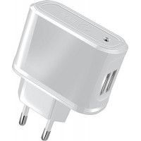 Celly Travel Adapter 2 USB 2.1A - White TCUSB22W