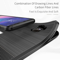 Θήκη Σιλικόνης Carbon Για Samsung Galaxy A5 2018 / A8 (2018) Μαύρη