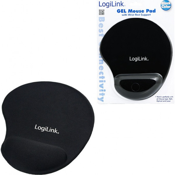 Mousepad GEL Wrist Rest LogiLink ID0027 Black
