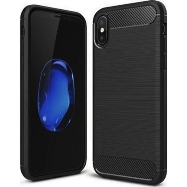 Θήκη Σιλικόνης  Carbon Για Apple IPhone Xs Max Μαύρη