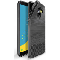 Θήκη Σιλικόνης  Carbon Για Samsung Galaxy J6 Plus 2018 Μαύρη