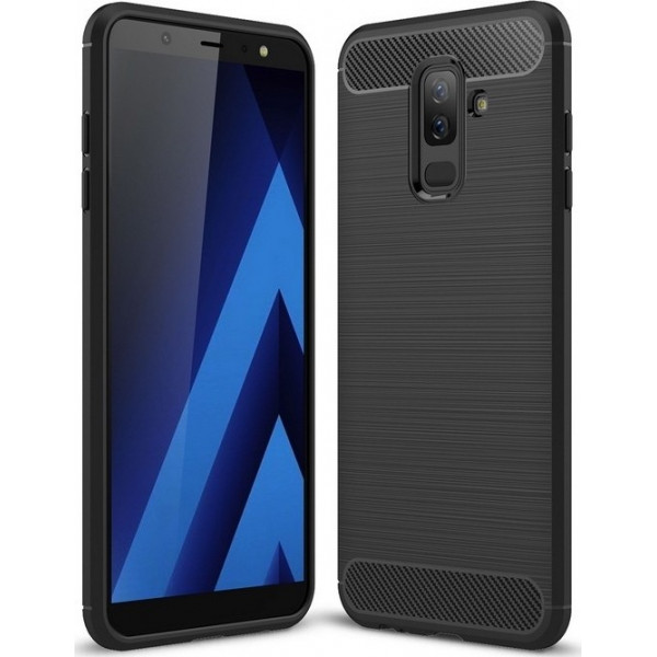 Θήκη Σιλικόνης  Carbon Για Samsung Galaxy A6 Plus 2018 Μαύρη