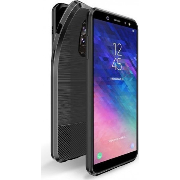 Θήκη Σιλικόνης  Carbon Για Samsung Galaxy A6 Plus 2018 Μαύρη